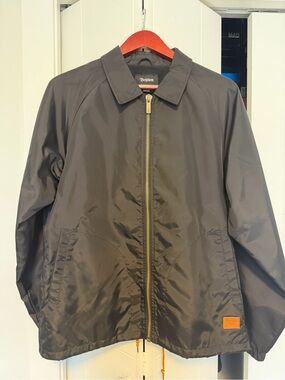 Brixton Men's Dark Gray Zip-Front Lightweight Coach Jacket